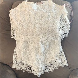 Forever 21 cream romper